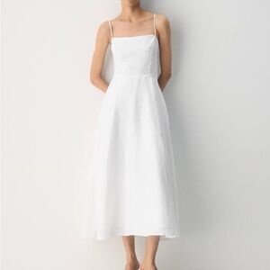 Wilfred White Midi Dress with Spaghetti Straps